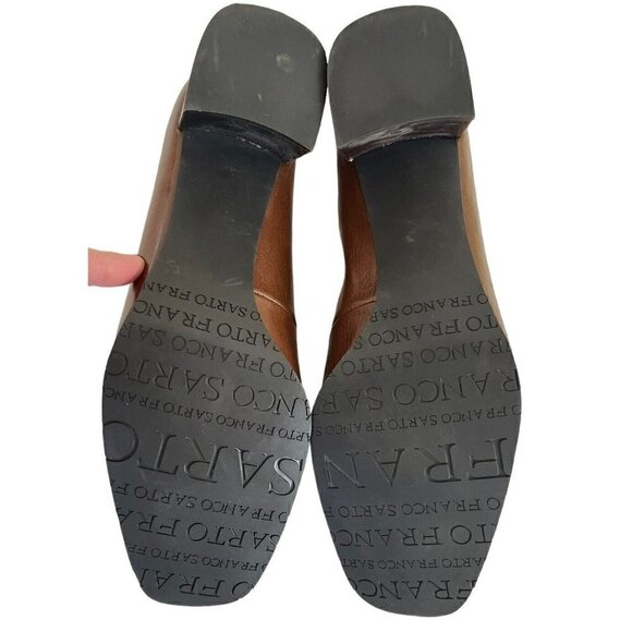 Franco Sarto Women's Sz 9.5 Brown Randy Block Heel Slip-on Booties - Picture 12 of 12